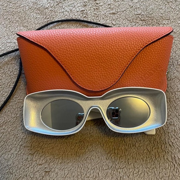 Loewe Accessories - Loewe Silver & White Paula’s Ibiza Original Sunglasses